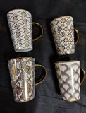 6-Piece Gold-Themed Mug Set – Elegant Luxury Coffee Cups