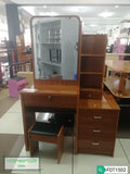 Brown Dressing Table with Sliding Mirror – Elegant & Functional