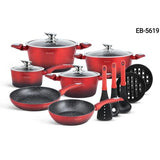 Edenberg Premium 12-Piece Cookware Set – Durable Non-Stick Cooking Pots & Pans