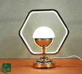Nordic Minimalist Hexagon Table Lamp – Gold Decorative Desk Lamp