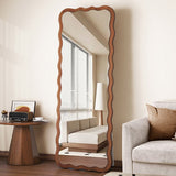 40×150cm Modern Wavy Full-Length Standing Mirror