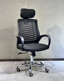 Secretarial Mesh Office Chair with Headrest – Ergonomic Desk Seating