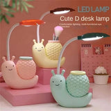 Cartoon Snail LED Kids Reading Lamp – USB Rechargeable Night Light