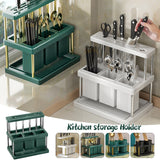 Kitchen Cutlery Holder & Utensil Drainer – Multifunctional Spoon, Fork, Knife & Chopstick Storage Rack