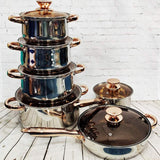 Yimeitai Stainless Steel Cookware Set – 12 Pieces