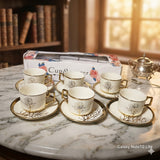ELEGANT CUP & SAUCER SET – BEAUTIFUL TREE FLOWER DESIGN