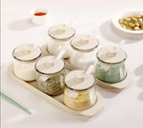 3PCS Glass Canister Seasoning Set – Heavy Borosilicate Glass