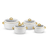 4PCS Classic Insulated Hotpot Set with Glass Lids