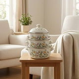 3-Piece Enamel Bowls Set – Durable Multipurpose Kitchen, Serving & Food Storage Bowls
