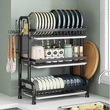 3-Tier Carbon Steel Dish Rack – Durable & Spacious
