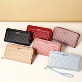 Ladies Large Capacity Wallet – PU Leather Multi-Phone & Card Holder Clutch