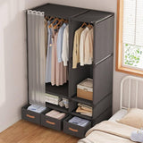 Elegant Heavy-Duty Metallic Wardrobe – Spacious Durable Clothes & Shoe Storage Cabinet