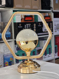 Nordic Minimalist Hexagon Table Lamp – Gold Decorative Desk Lamp