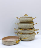 NSFE 9PCS Granite Coating Kitchen Cookware Set