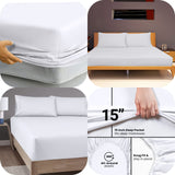 6-Piece Plain White Fitted Cotton Bedsheet Set – 7×8 / 6×7