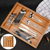 Multifunctional Bamboo Drawer Organizer – Sustainable & Stylish .