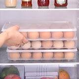34-Piece Egg Tray Storage Container with Lid