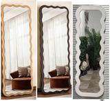 40×150cm Modern Wavy Full-Length Standing Mirror
