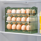 3 Layer Acrylic 30-Egg Storage Fridge Box – Space-Saving Refrigerator Egg Organizer