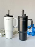 710ml Stainless Steel Vacuum Insulated Tumbler – Leak-Proof Travel Cup with Lid & Reusable Straw
