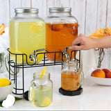 2-in-1 Glass Juice Dispenser – 8L Total Capacity (4L Each)