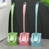 Double-Sided Toilet Brush with Matching Stand