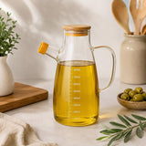 1L High-Quality Glass Oil Pot – Kitchen Oil Dispenser with Pouring Spout