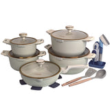 12-Piece DONNOR VERA Granite Non-Stick Cookware Set – Germany Technology
