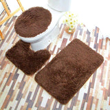 3-in-1 Fluffy Toilet Mat Set – Soft & Absorbent.