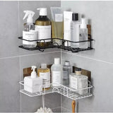 Bathroom/Kitchen Corner Shelf – Wall-Mounted Adhesive Storage Rack