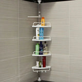 4-Tier Adjustable Telescopic Multi-Corner Shelf Organiser