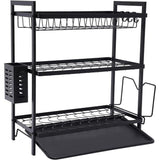 3-Layer Advanced Dish Rack – Black.
