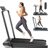 8-Speed Foldable Walking Pad Treadmill – Compact Indoor Walking & Light Jogging Machine with Handlebars