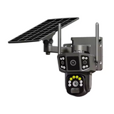 Dual Lens Solar Triple Screens 4G PTZ 360° CCTV Camera