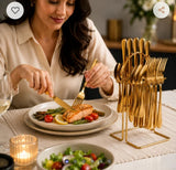 24PCS Stainless Steel Cutlery Set – Elegant Dining Essentials