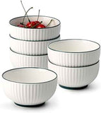 Black Rimmed Bowls – Premium Dining Bowls (Set of 6)