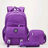 3-in-1 Chevron Pattern School & Casual Bag Set