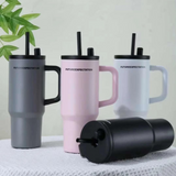 710ml Stainless Steel Vacuum Insulated Tumbler – Leak-Proof Travel Cup with Lid & Reusable Straw