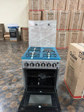 Olelon Free Standing Cooker – 3 Gas Burners + 1 Electric Hotplate (Silver)