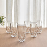 6PCS Twisted Water Glass Set – 300ml Elegant Drinking Glasses