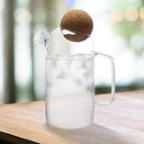 Glass Water Pitcher with Cork Lid – Elegant Serving Carafe