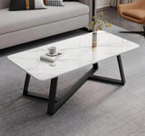 Modern Imported Executive Marble-Top Coffee Table – Elegant Living Room Centrepiece