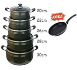 TC 14-Piece Heavy Non-Stick Sufuria Pot & Pan Set