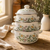 3-Piece Enamel Bowls Set – Durable Multipurpose Kitchen, Serving & Food Storage Bowls