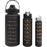 Black 3-in-1 Water Bottle Set