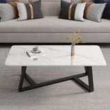 Modern Imported Executive Marble-Top Coffee Table – Elegant Living Room Centrepiece
