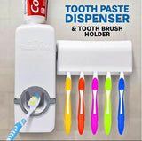 Toothpaste Dispenser & Toothbrush Holder – 5 Slots