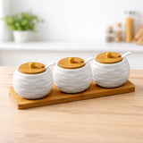 7PCS Ceramic Canister Set – 300ml Each | Elegant Kitchen Storage