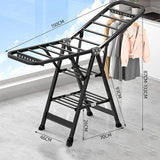 Foldable Heavy-Duty Clothes Drying Rack with Wheels – Large Indoor & Outdoor Laundry Rack