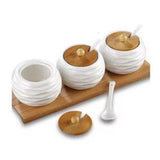 7PCS Ceramic Canister Set – 300ml Each | Elegant Kitchen Storage